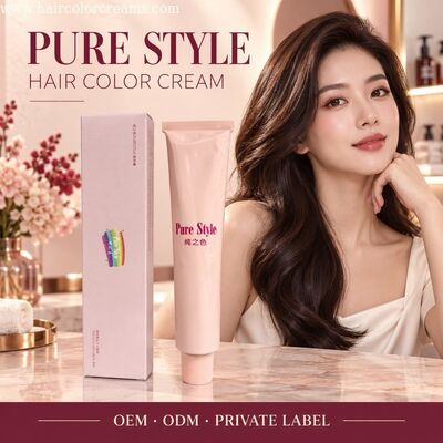 Pure Style Hair Color Cream OEM ODM | Hair Color Manufacturer for Salon Brands