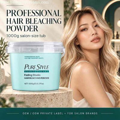 1000g Dust-Free Hair Bleaching Powder OEM ODM | Pure Style Salon Lightener
