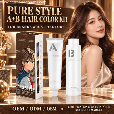 100ml + 100ml Pure Style A+B Hair Dye Gift Box OEM ODM