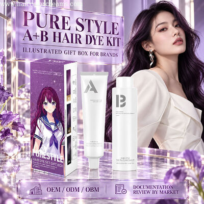 Pure Style Illustrated A+B Hair Dye Gift Box 100ml+100ml OEM