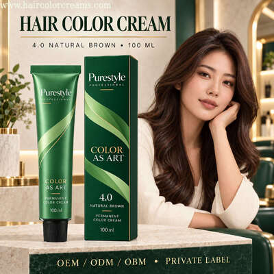 Permanent Hair Color Cream Purestyle Color As Art 100 mL Tube Natural Brown Shade Professional Salon Color Range